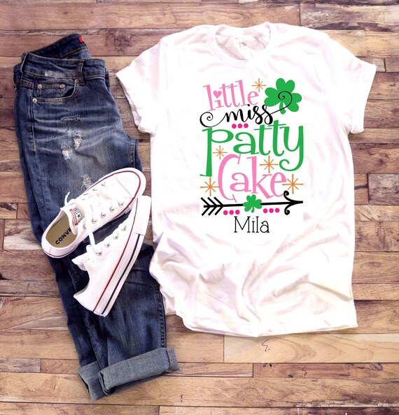 Patrick's Day Shirt Little Miss Patty Cake T-shirt One
