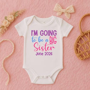 Big Sister shirt | I&#39;m going to be a big sister | T-shirt One Piece Bodysuit | Pregnancy announcement | Big Sis