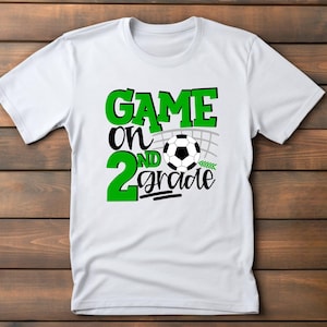 2nd grade Shirt | School shirt | First day of school | Second | Game On 2nd grade | Personalized Name Custom | Little boy | Soccer