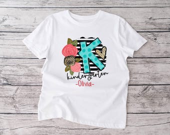 Kindergarten Shirt | School shirt | First day of school | Kinder | Little Girl | Personalized Name Custom | Going into Kindergarten