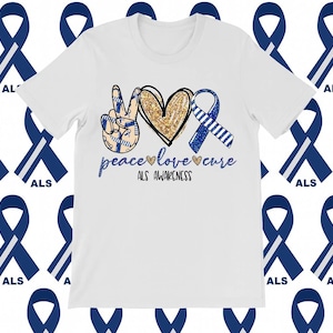 Peace Love Cure | ALS Awareness day month shirt | Amyotrophic lateral sclerosis | Lou Gehrig&#39;s disease | T-Shirt One peice Bodysuit