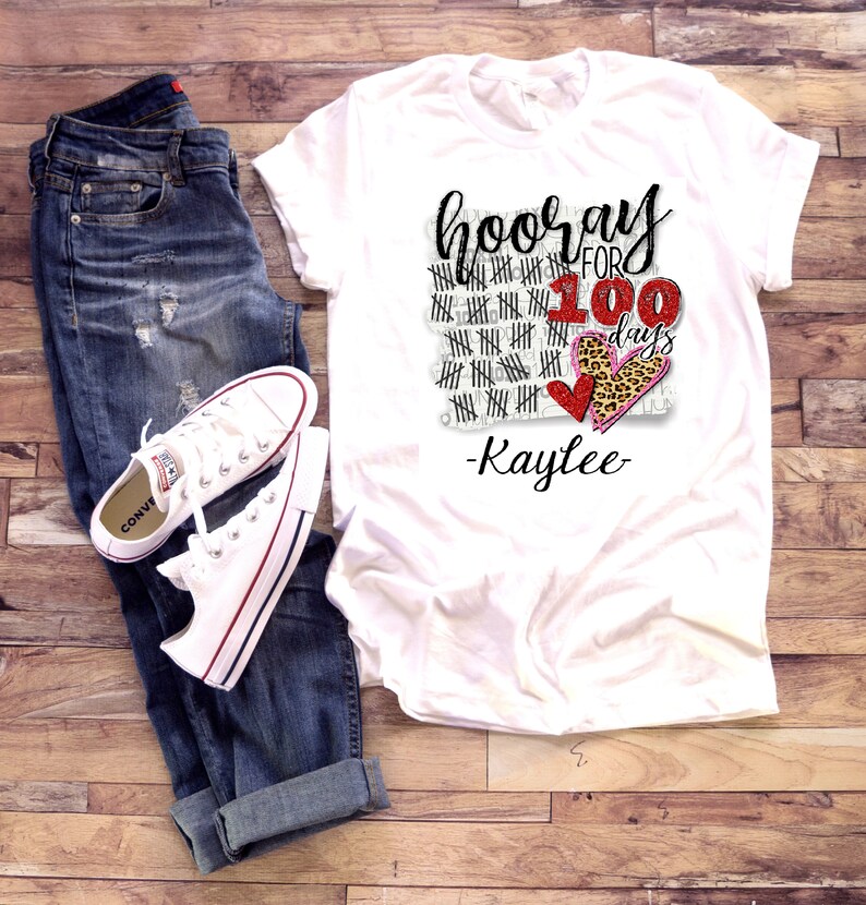 Girls 100th Day of School Shirt Hoorah for 100 Days tshirt Etsy