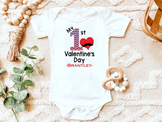 My 1st First Valentines Day Shirt T-shirt One Piece Bodysuit