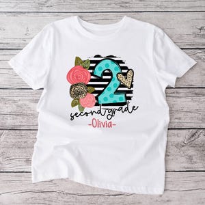 2nd Grade Shirt | School shirt | First day of school | First Grade | Little Girl | Personalized Name Custom | Going into 2nd Grade