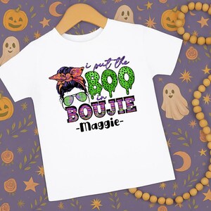 Halloween shirt | I put the Boo in Boujie | T-Shirt one piece bodysuit | Fall Autumn Pumpkin season | Little Girl
