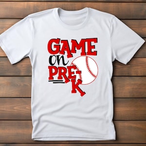 Pre-K Shirt | School shirt | First day of school | Pre-K | Game On Pre-K | Personalized Name Custom | Little boy | Baseball