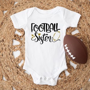 Football Sister Shirt | Sis | Athlete Brother Bro | Proud Sister | Tournament | one piece bodysuit