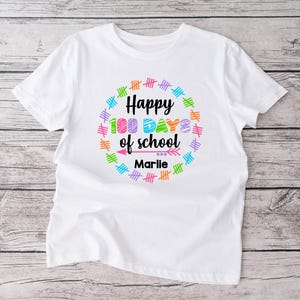 Girls 100th day of school shirt | I survived for 100 days |T-Shirt | 100th day of school celebration | Personalized name | Happy | Tally