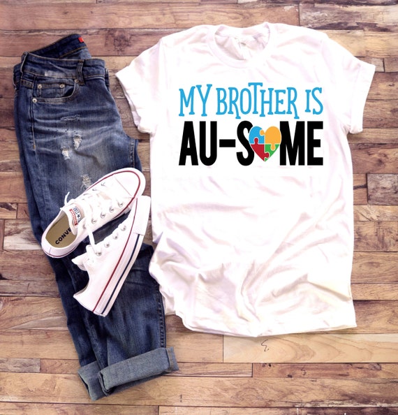 My Brother is Au-Some Autism Awareness Siblings Toddler//Kids Long Sleeve T-Shirt 3T Pink