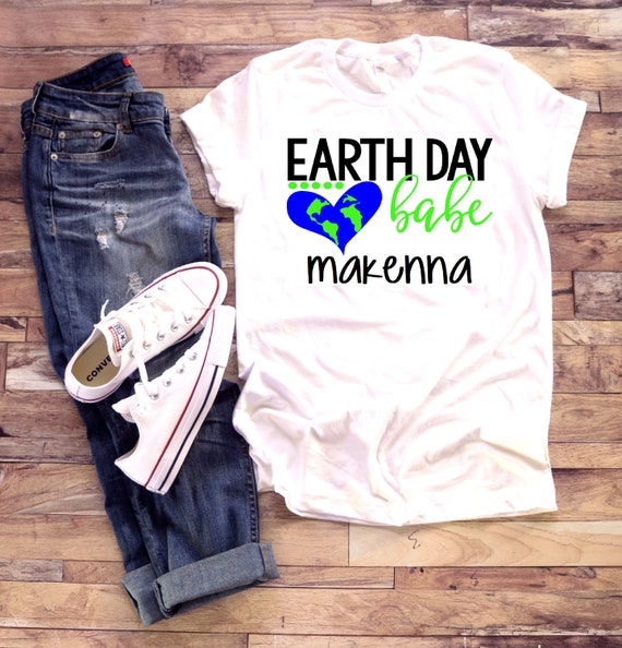 Earth Day shirt | Earth Day Babe | T shirt one piece bodysuit | Recycle | Earth day cleanup | Personalized name custom | little girl Earth Day shirt | Earth Day Babe | T shirt one piece bodysuit | Recycle | Earth day cleanup | Personalized name custom | little girl