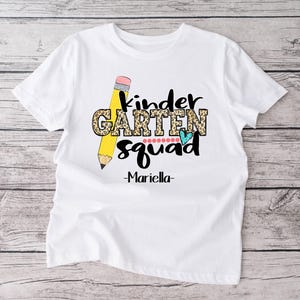 Kindergarten Shirt | School shirt | First day of school | Kindergarten Squad | Little Girl | Personalized Name Custom | Going into Kinder