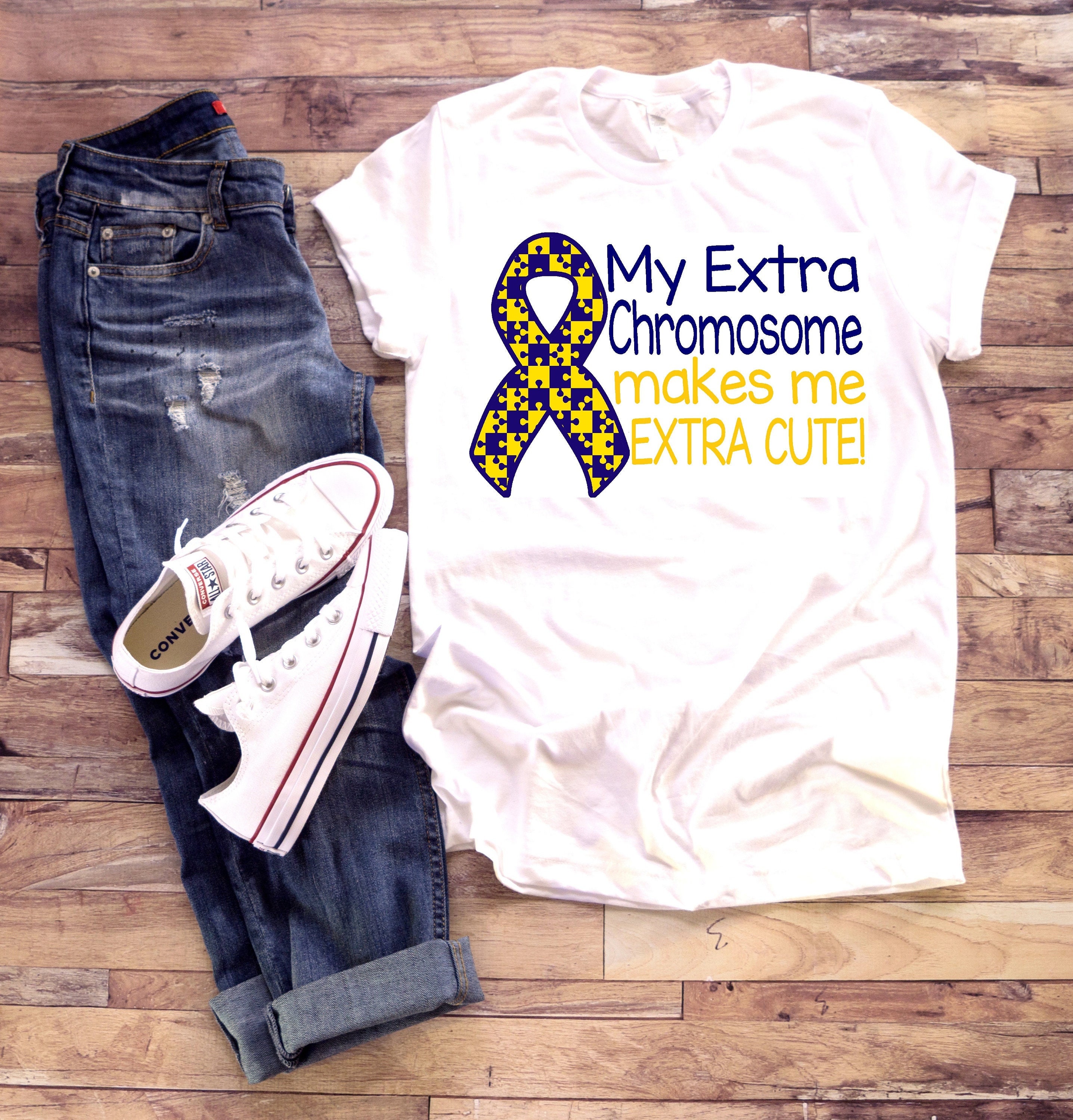Extra mignon cadeau World Down Syndrome Daypositivebeh' T-shirt Femme