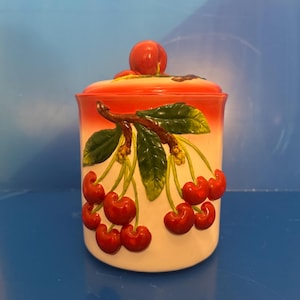 vintage HTF rare cherry cookie jar