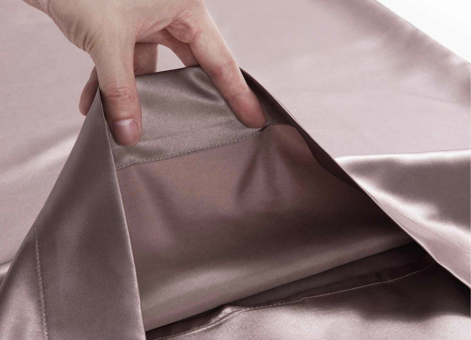 2 PACK Satin Pillowcases for Hair 50/75 Rose Taupe Etsy