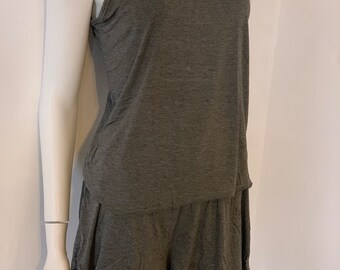 Grey Matching Pyjama Set | Pyjama Shorts and Vest M/L