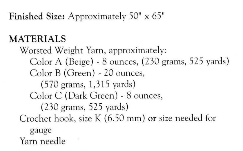 Vintage Crochet Mile-a-minute Style Pattern Herb Garden Afghan PDF ...