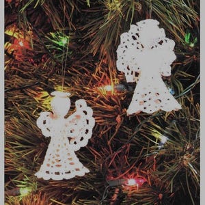 Vintage Crochet Pattern Christmas Crochet Angels Ornaments PDF Instant Digital Download Holiday Home Decor Beautiful Victorian Touch