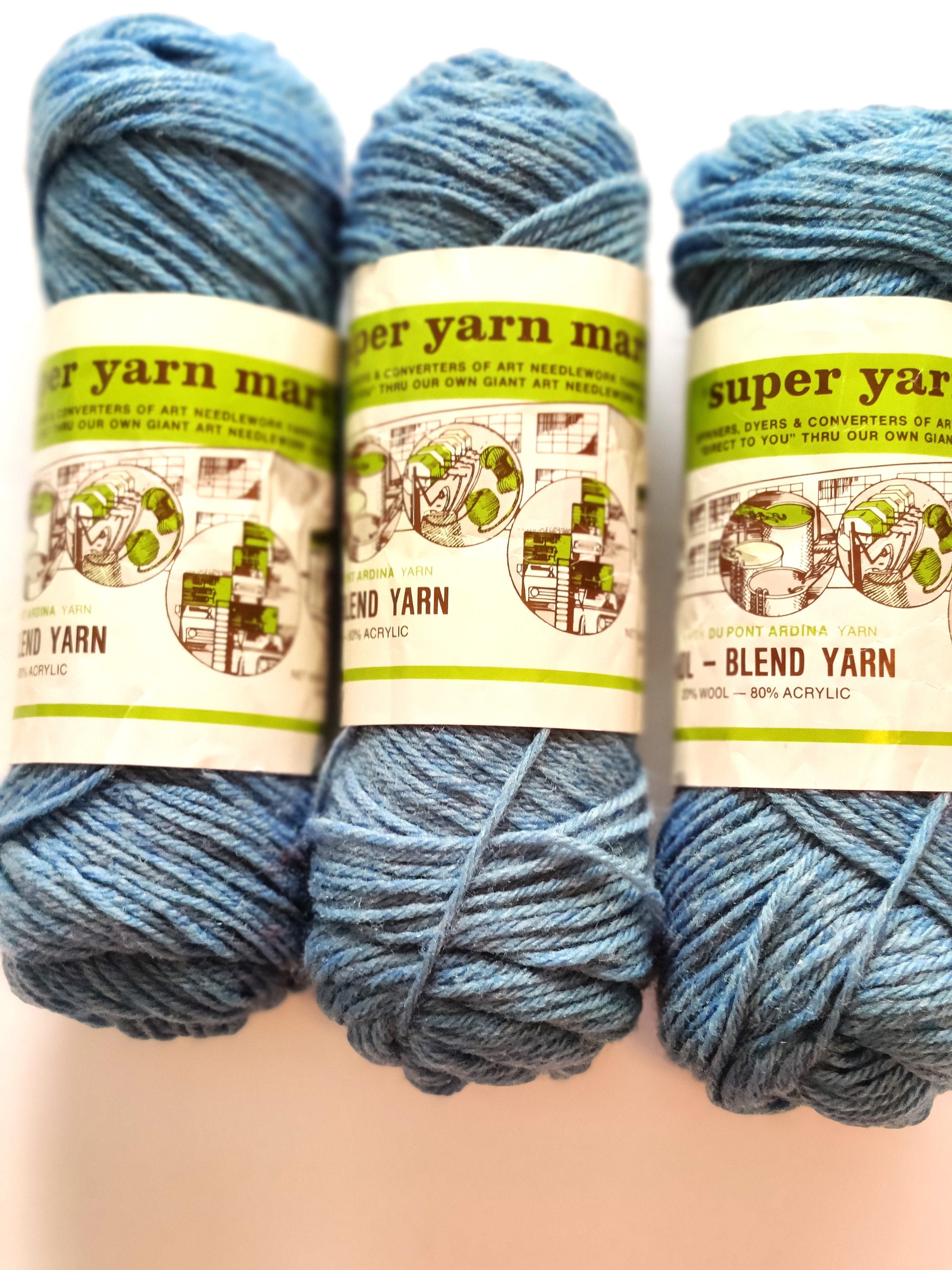 New Old Stock of Super Yarn Mart, Wool Blend Yarn #811