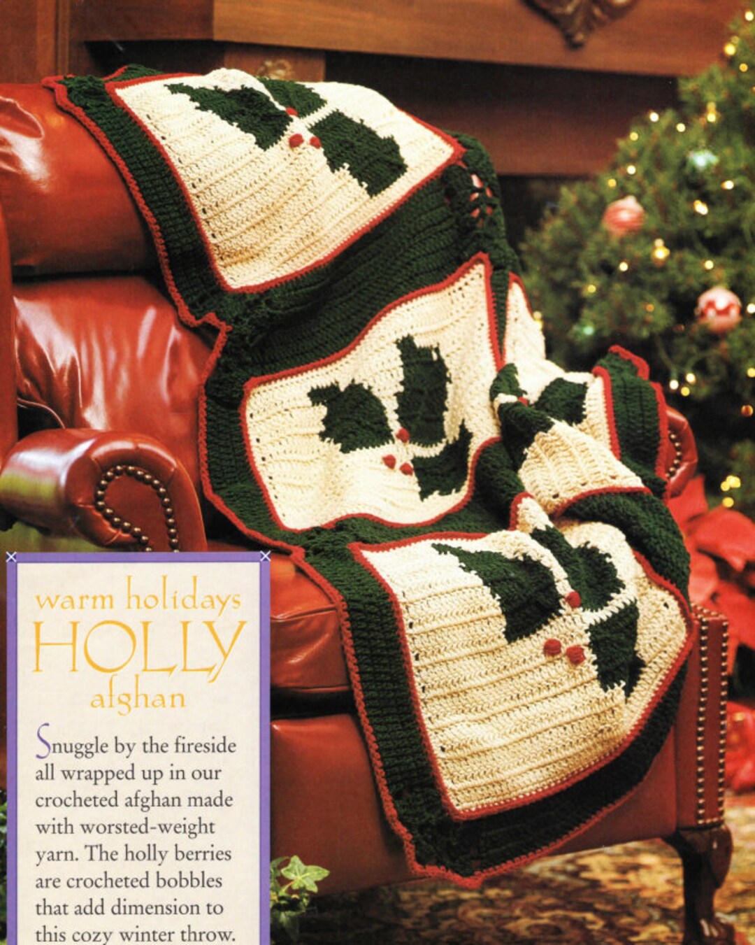 ヴィンテージクロッシェパターン ホリークリスマスアフガン PDF