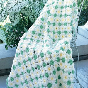 Vintage Crochet Pattern Daisy Delight Afghan PDF Instant Digital Download Home Decor Throw Blanket DIY Afghan Seasonal Springtime