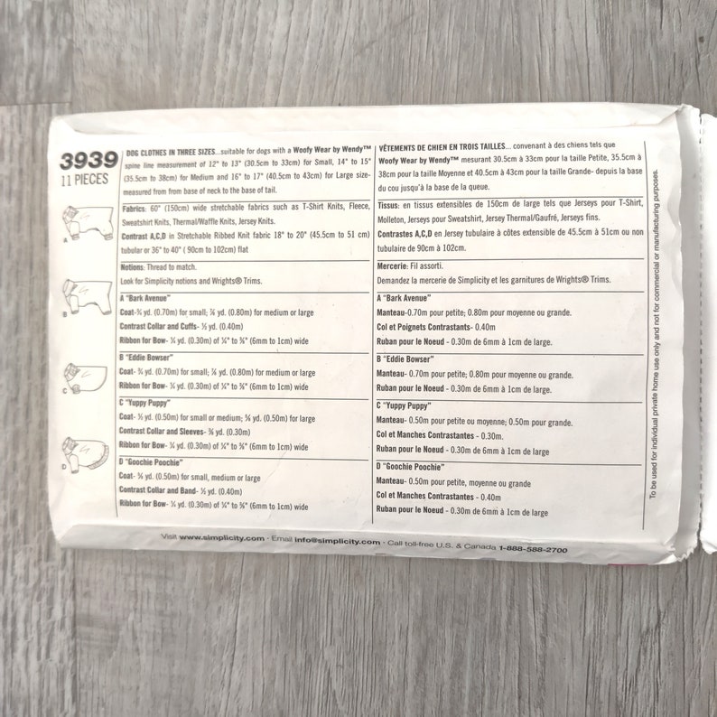 Simplicity Pattern 3939 Instructions at Broderick Graves blog