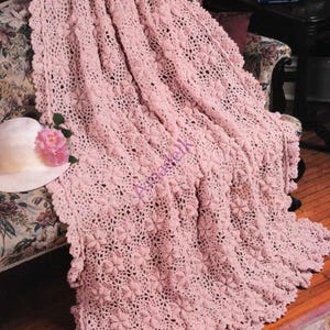 Vintage Crochet Pattern Dreamy Flowers Afghan PDF Instant Digital Download Lacy Victorian Decor Throw Blanket Victorian Lace Afghan