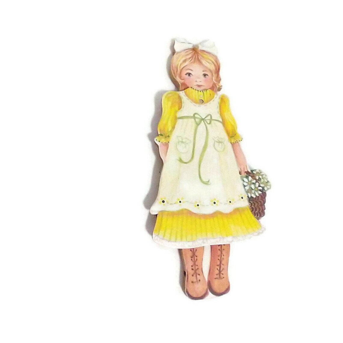 1 vintage wood paper doll with 5 wood outfits and 2 wood Etsy