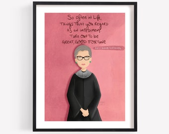 Ruth Bader Ginsburg - Women in History Print/Poster (Unframed)