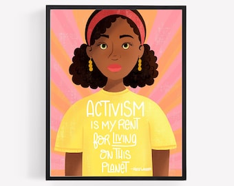 Activism Is My Rent Print/Poster (Unframed)