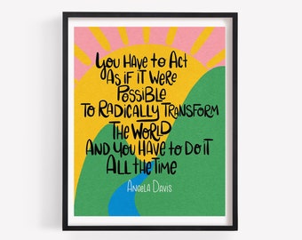 Radically Transform the World (Black Font) Print/Poster (Unframed)