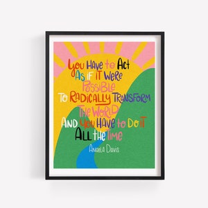 Radically Transform the World (Rainbow Font) Print/Poster (Unframed)