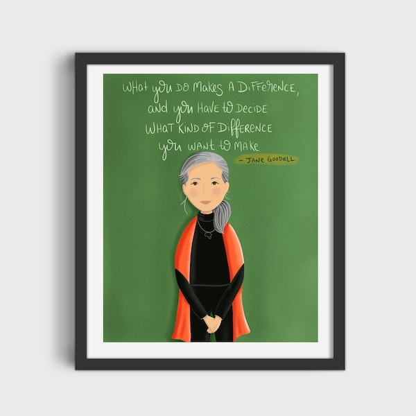 Jane Goodall - Women in History Print/Poster (Unframed)