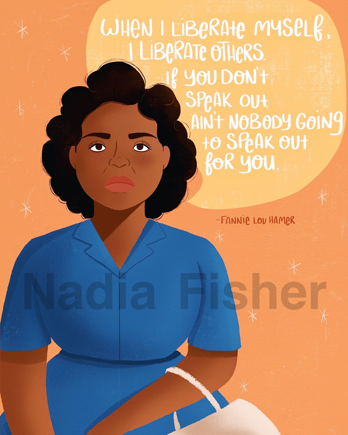 Fannie Lou Hamer Women in History Print/Poster Unframed | Etsy