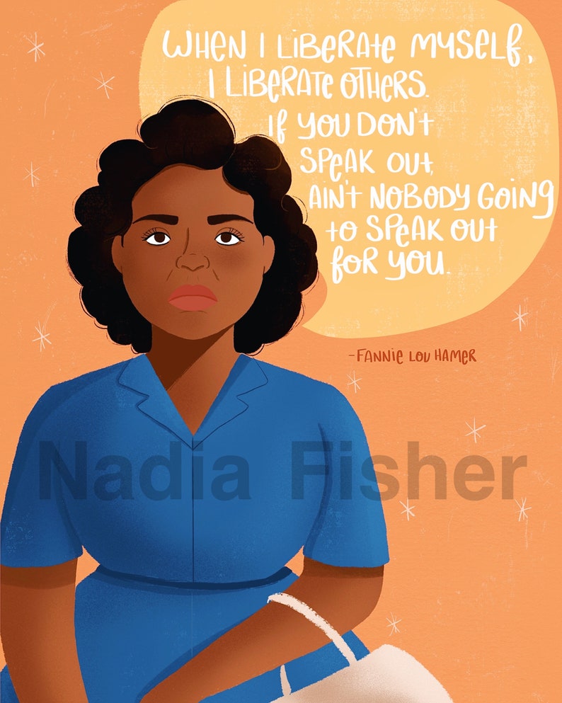 Fannie Lou Hamer Women in History Print/Poster Unframed | Etsy