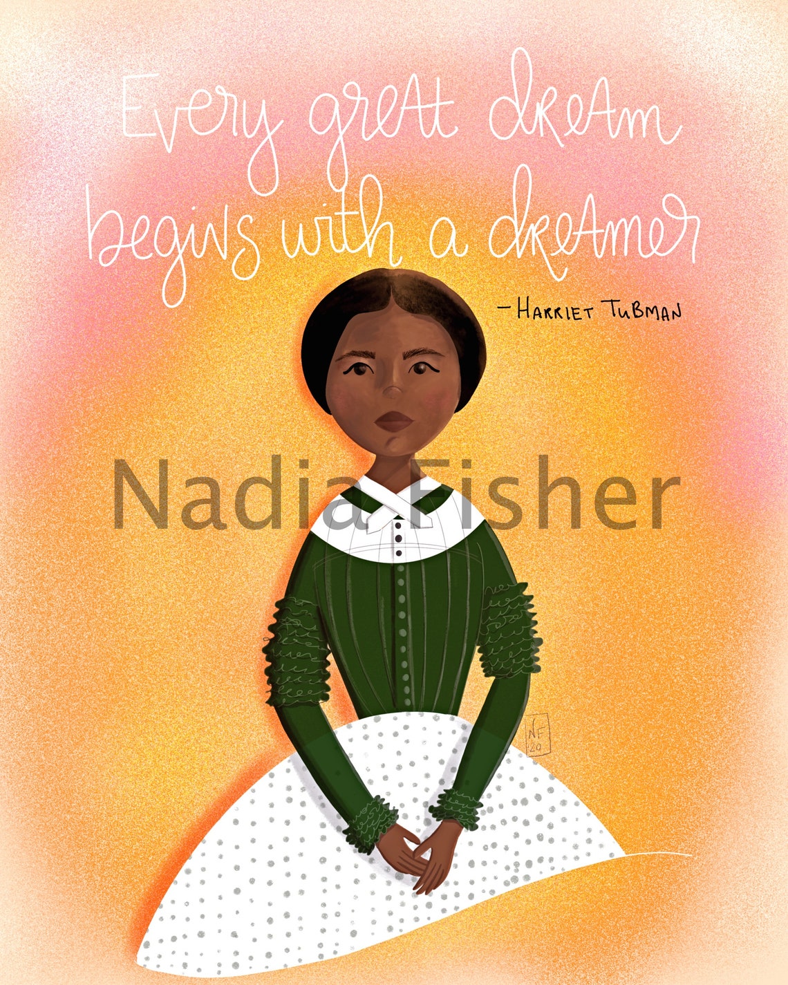 Harriet Tubman Women in History Print/poster unframed - Etsy