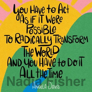 Radically Transform the World Black Font Print/Poster Unframed image 2