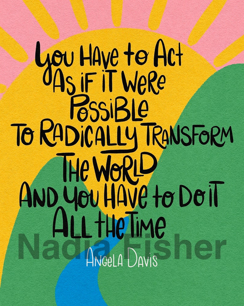 Radically Transform the World Black Font Print/Poster Unframed image 2