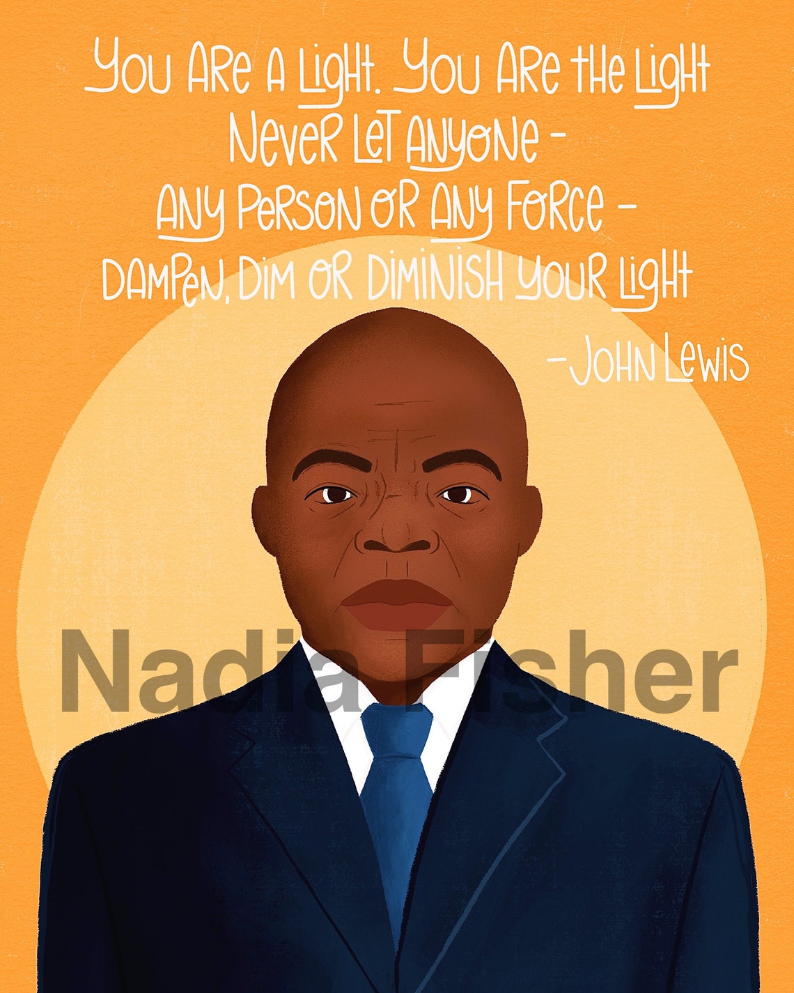John Lewis You Are a Light Print/Poster Unframed Etsy