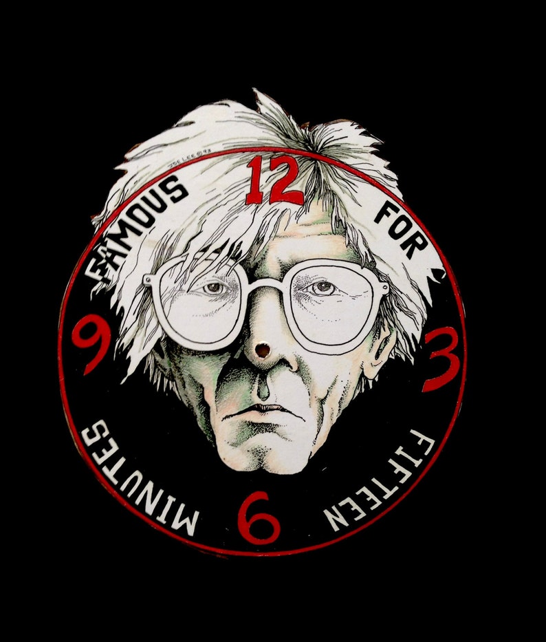 Andy Warhol/'s Famous for Fifteen Minutes Clock