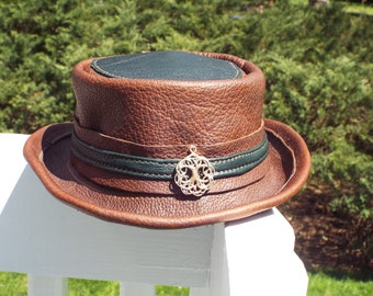 It's Spring and time for a New Leather Handmade Hat!  Mens Women men woman Travel Sun Weather Adventure!