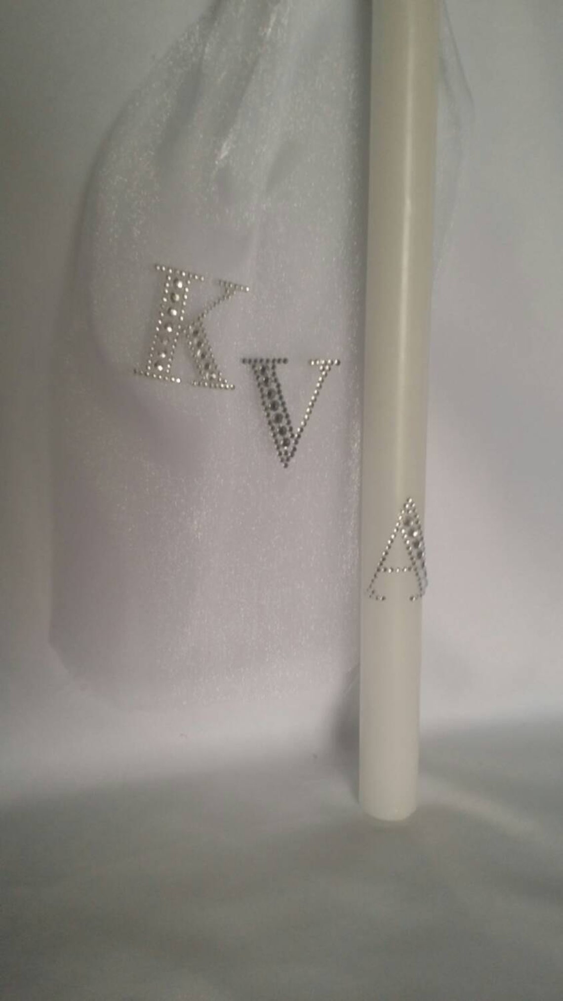 Greek Orthodox Baptism Candle Lambada Christening Navy Blue Etsy