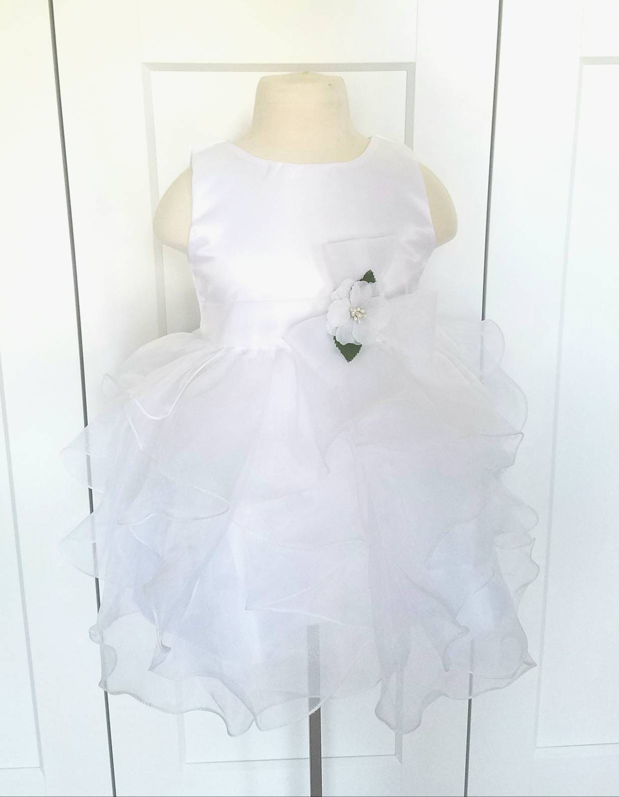 Girls White Christening & Baptism Dress - Harlow main image 1
