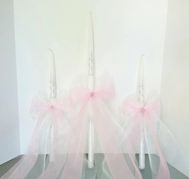 Personalized Baptism Towels Candles and Oil Sheet for Greek Etsy