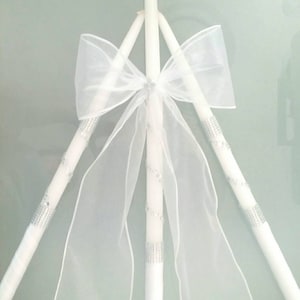 Greek Orthodox Baptism Wedding Candles Lambada Christening Silver & White
