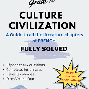 French Grade X l Culture and Civilization l Complete solved guide l CBSE French l 2023-24 l Entre Jeunes l NCERT