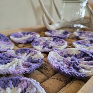 Purple Haze Scrubbies, Multi-Colored Face Scrubbies, Cotton Face Scrubbies
