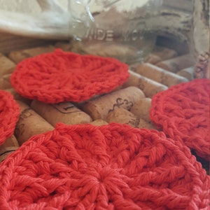 Red Face Scrubbies, Face Scrubbies, Cotton Face Scrubbies, Cotton Rounds