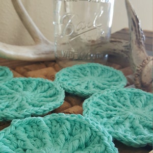 Blue Face Scrubbies, Light Blue Face Scrubbies, Teal Face Scrubbies, Face Scrubbies, Cotton Face Scrubbies