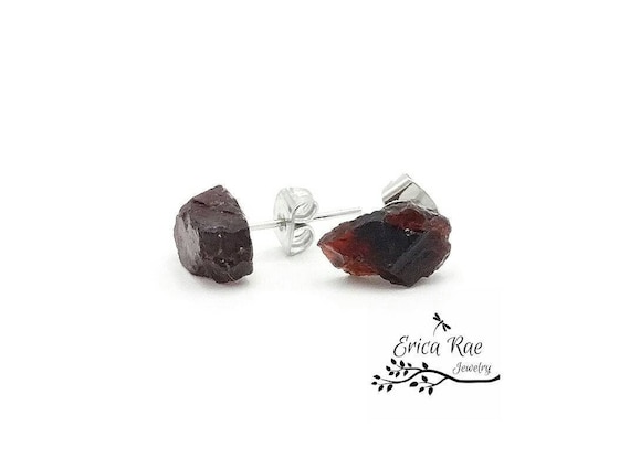 January Birthstone Size 7 Rough Garnet Raw Garnet Gemstone Crystal Ring Jewellery For Mother Garnet Rock Electroformed Rings Sterling Silver