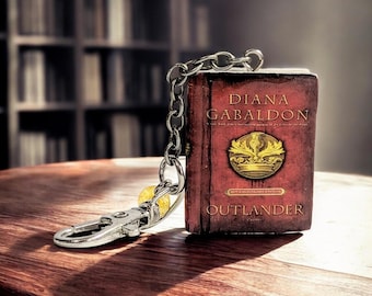 Portachiavi a forma di libro di Outlander: accessorio per borsa in argilla polimerica